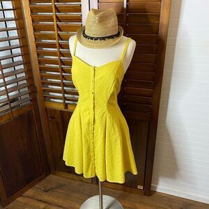 Chelsea & Violet Yellow Mini Dress